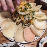 Puffy mushroom salad at Tam Coc Ngo Dong Homestay and Vegan Restaurant in Ninh Binh