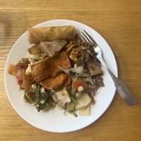 Buffet array at ChuMinh Tofu and Veggie Deli in Seattle