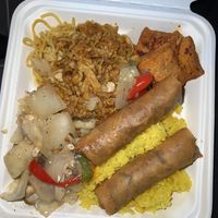 Some buffet food  at ChuMinh Tofu and Veggie Deli in Seattle