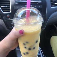 Mango boba smoothie   at ChuMinh Tofu and Veggie Deli in Seattle
