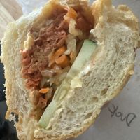 BBQ duck bahn mi  at ChuMinh Tofu and Veggie Deli in Seattle