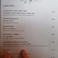 Menu at 1350 - Die Alm in Saalbach