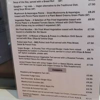 Extensive vegan menu at Katie's Tea Rooms in Chester