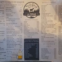 Menu at Restaurant La Ferme in Montriond