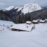Restaurant La Ferme - View from top. Along piste Parchets / TC Ardent cable car. at Restaurant La Ferme in Montriond