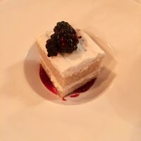 Vanilla and buttercream shortcake with blackberries  at Miss Rachel's Pantry in Philadelphia