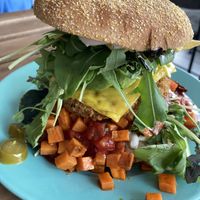 Mexi cheezy burger - big and very tasteful!   at The Break Cafe in Thisted