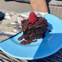 Sweet potato brownie  at The Break Cafe in Thisted