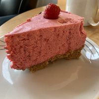 Rasberry cheeze cake - so good!!  at The Break Cafe in Thisted