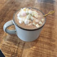 Hot chocolate with cream and little marshmallows 😁 at The Break Cafe in Thisted