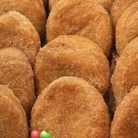 Vegan apple beignets  at Oliebollen Utrecht Neude in Utrecht