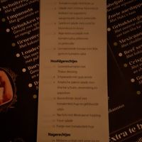 Vegan card at 't Zusje in Helmond