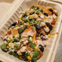 Tex Mex sweet potatoes over rice at Radical Plants in St Clair Shores