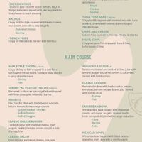 Menu  at Mayan Monkey in Cancun