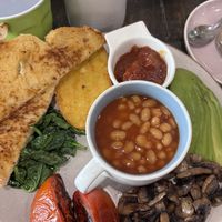 Vegan big brekkie with added toast  at Bensons Cafe in Orange