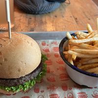 My burger    at The World Bar and Resturant in Queenstown