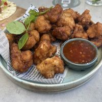 Cauliflower fritters  #Veganuary at Hotel Lona in Frankston
