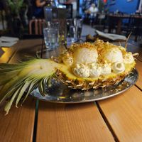 Pineapple boat at Bam Pow in Port Douglas