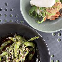 Edamame and tofu bao  at Bam Pow in Port Douglas
