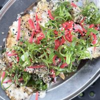 Eggplant tempura   at Bam Pow in Port Douglas