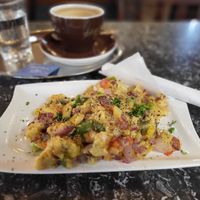 Vegan scrambled eggs at Café Jelinek in Vienna