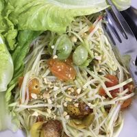 Papaya salad  at Kaun Im Yok Vegan Restaurant - H&H in Vang Vieng