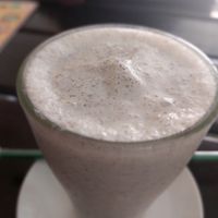 Dragonfruit shake at Kaun Im Yok Vegan Restaurant - H&H in Vang Vieng