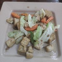 Fried tofu at Kaun Im Yok Vegan Restaurant - H&H in Vang Vieng
