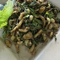 Larb mushrooms #Veganuary at Kaun Im Yok Vegan Restaurant - H&H in Vang Vieng