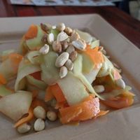 Papaya salad at Kaun Im Yok Vegan Restaurant - H&H in Vang Vieng