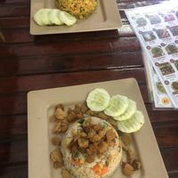 fried rice (meh)  at Kaun Im Yok Vegan Restaurant - H&H in Vang Vieng