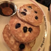 Blueberry pancakes at The Breakfast Club - Soho on Berwick St in London