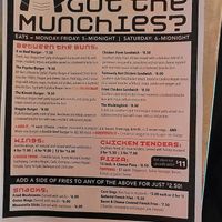 Menu ("Substitute It: ...Veggie [patty] for any burger - no charge") at Art Bar in Columbia