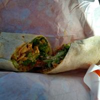 Thai Chicken Wrap minus the chicken add plant protein  #Veganuary at Tropical Smoothie Cafe in Rome