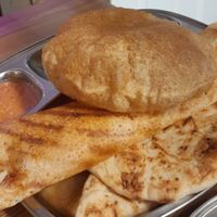 A lovely selection of vegan breads at Watford Dosa in Watford