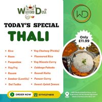 The thali specials look great at Watford Dosa in Watford