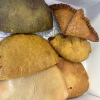 Super Spinach. Oh My Cauli. Lovely Lentil. Curried Chickpea. Coco bread   at Likkle Patty Shop in Windsor Locks