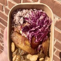 Braised “Beef” and Butter Beans (vegan oxtail)  at Likkle Patty Shop in Windsor Locks