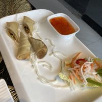 Crispy vegetarian spring rolls (vegan)  at Just Pho You in New York City
