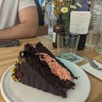 Vegan cake at Casa Telma in Buenos Aires