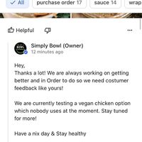 vegan chicken coming soon 👀   at Simply Bowl in Gottingen