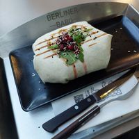 Burrito with vegan pulled beef at Berliner Babo in Vienna