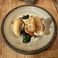 Tempura onion starter  at Apricity in London