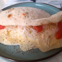 Vegan pizza sandwich for €14 at SALT Gluten-Free House in Split