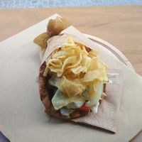 Soy gyros at Veganato in Crete