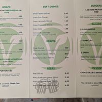 Menu april 2023 at Veganato in Crete