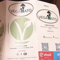 Menu at Veganato in Crete