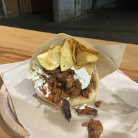 Gyros with soy meat   at Veganato in Crete