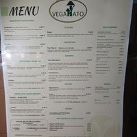 Menu at Veganato in Crete