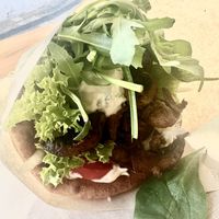Mushrooms gyros pita  at Veganato in Crete